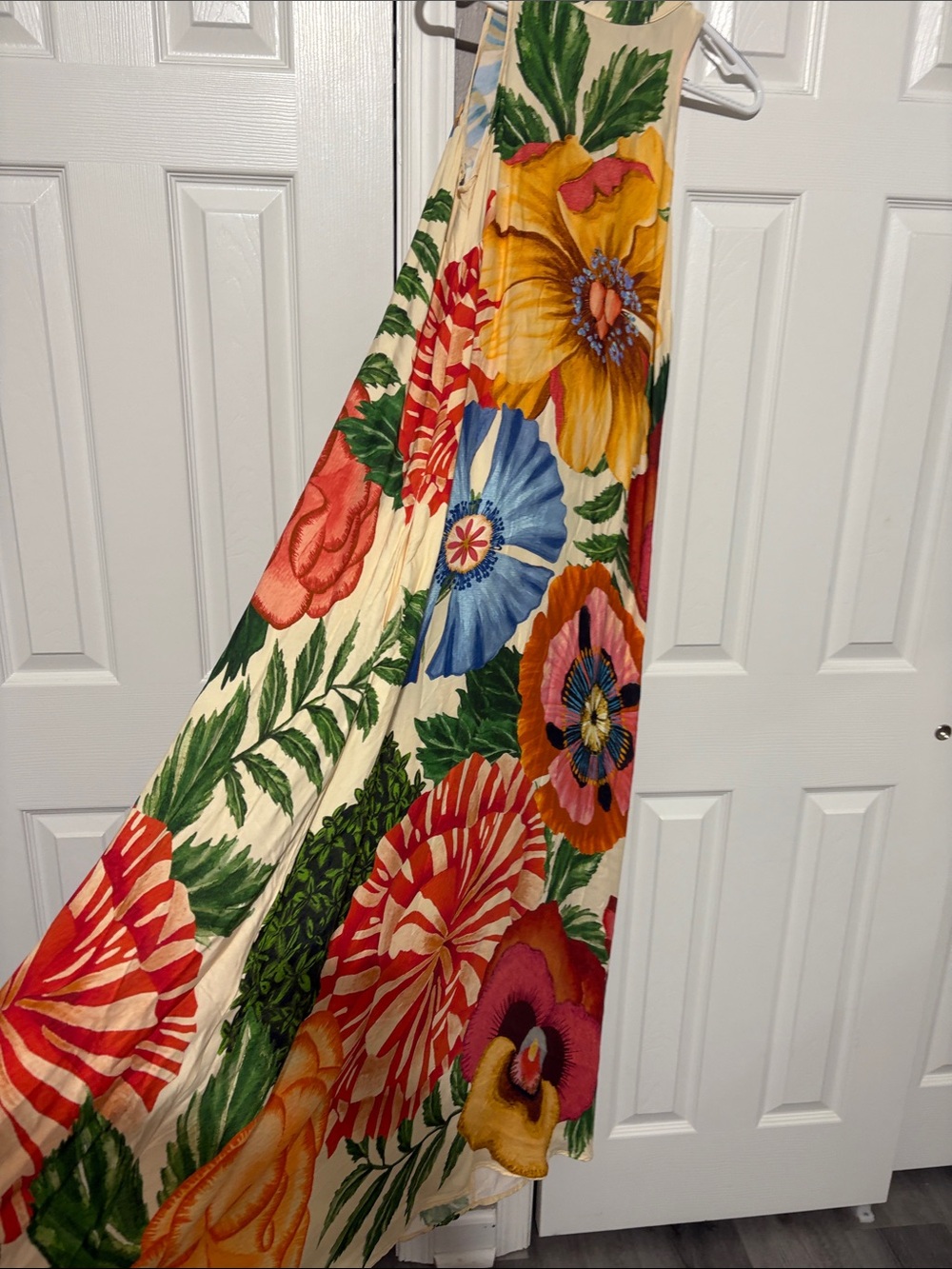 Antropologie FarmRio Halterneck Maxi Dress with Tropical Print - Picture 7 of 14